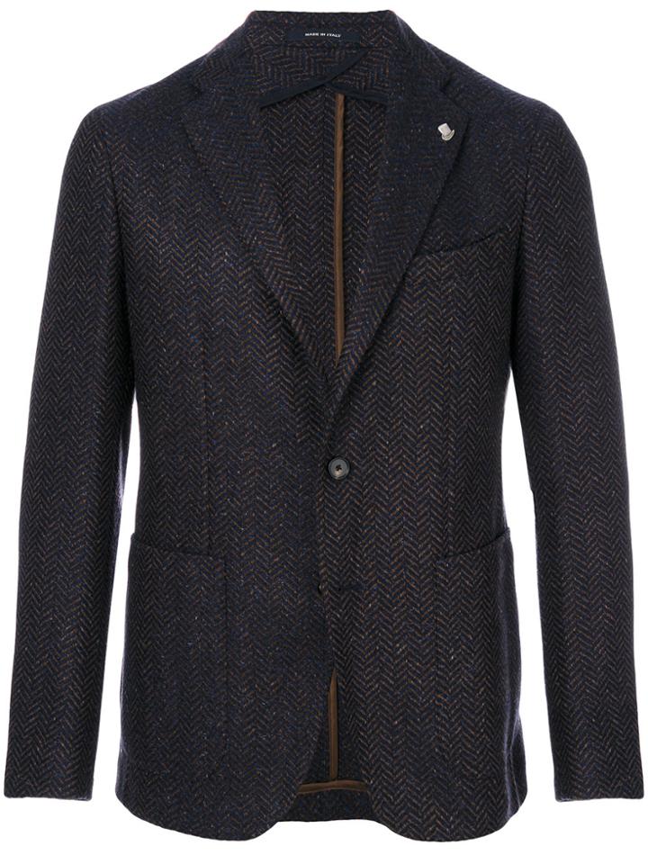 Tagliatore Woven Suit Jacket - Brown