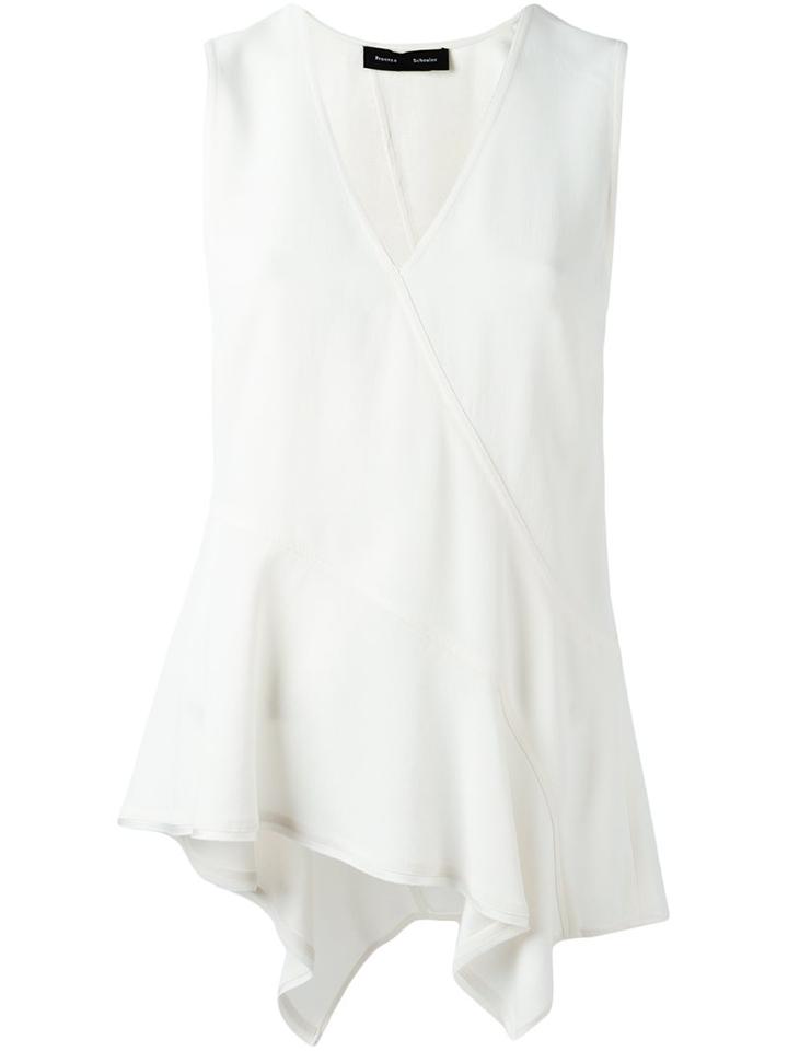 Proenza Schouler Draped Tank Top, Women's, Size: 8, White, Acetate/viscose