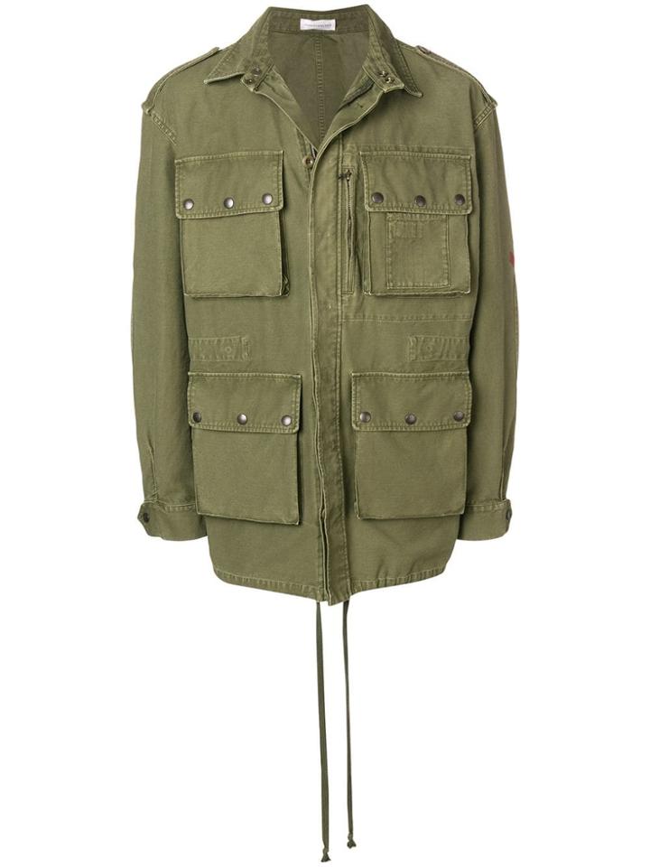 Faith Connexion Panther Print Jacket - Green