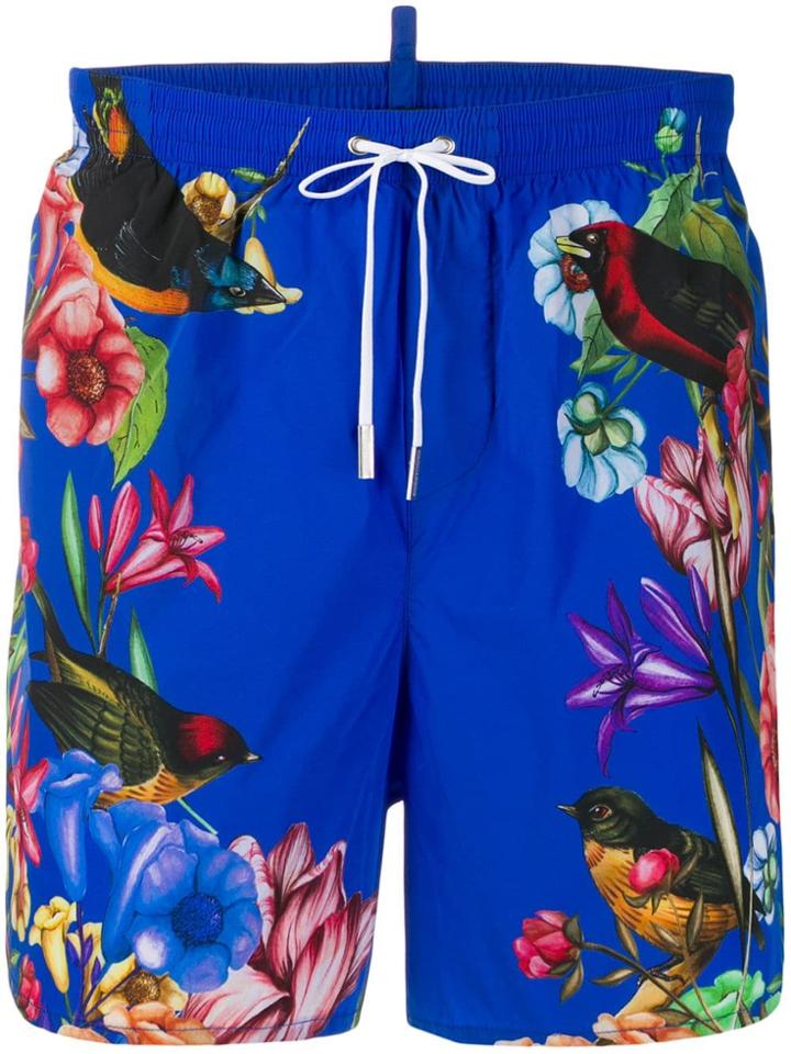 Dsquared2 Logo Print Swim Briefs - Blue