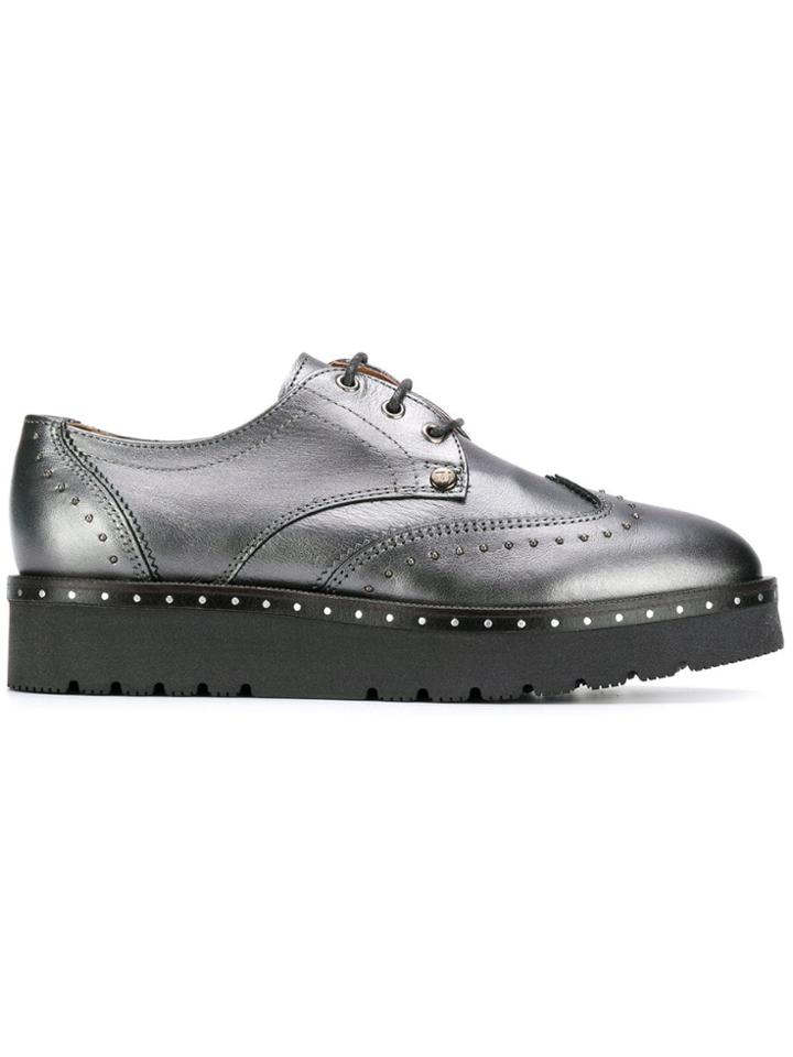 Trussardi Jeans Platform Brogues - Silver