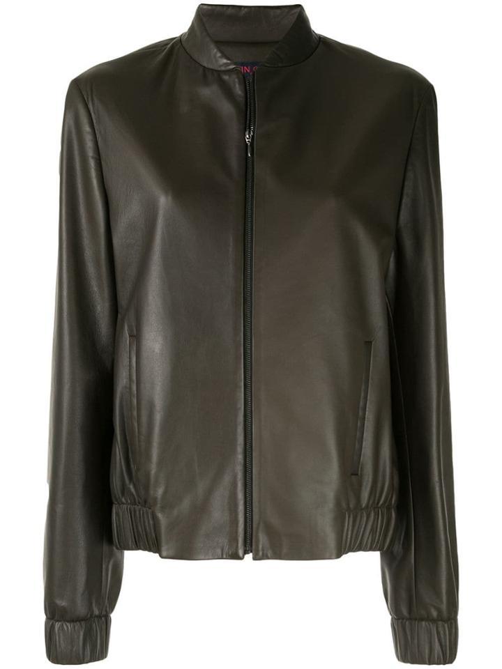 Martin Grant Fitted Bomber Jacket - Grey