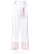 Gül Hürgel High-waisted Wide Leg Trousers - White