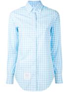 Thom Browne - Gingham And Floral-print Shirt - Women - Cotton - 42, Blue, Cotton