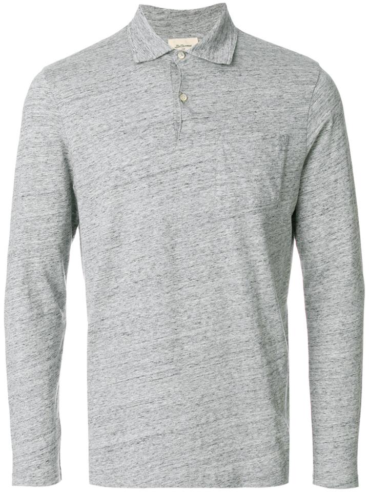 Bellerose Long Sleeved Polo Shirt - Grey