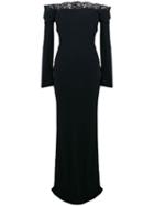 Alexander Mcqueen Off The Shoulder Gown - Black