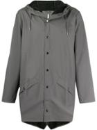 Rains 1202 Hooded Coat - Grey