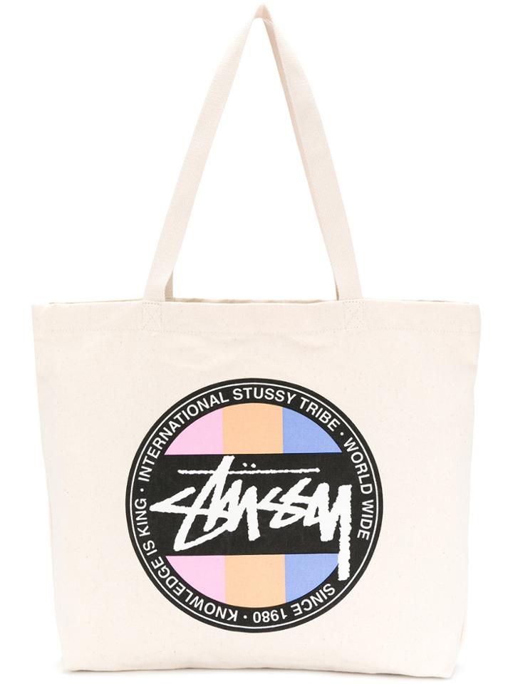 Stussy Logo Shopper Tote - Nude & Neutrals