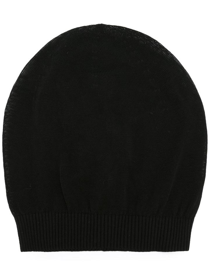 Rick Owens - Beanie Hat - Men - Cotton - One Size, Black, Cotton