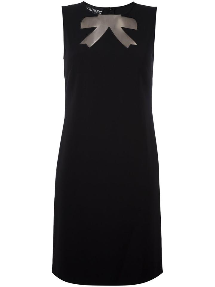 Boutique Moschino Bow Detail Dress, Women's, Size: 44, Black, Polyester/other Fibres/polyamide
