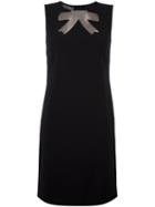 Boutique Moschino Bow Detail Dress, Women's, Size: 44, Black, Polyester/other Fibres/polyamide