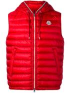 Moncler Cyriaque Padded Gilet, Size: 2, Red, Polyamide/feather Down