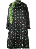 Preen By Thornton Bregazzi Ruth Floral Printed Coat - Black