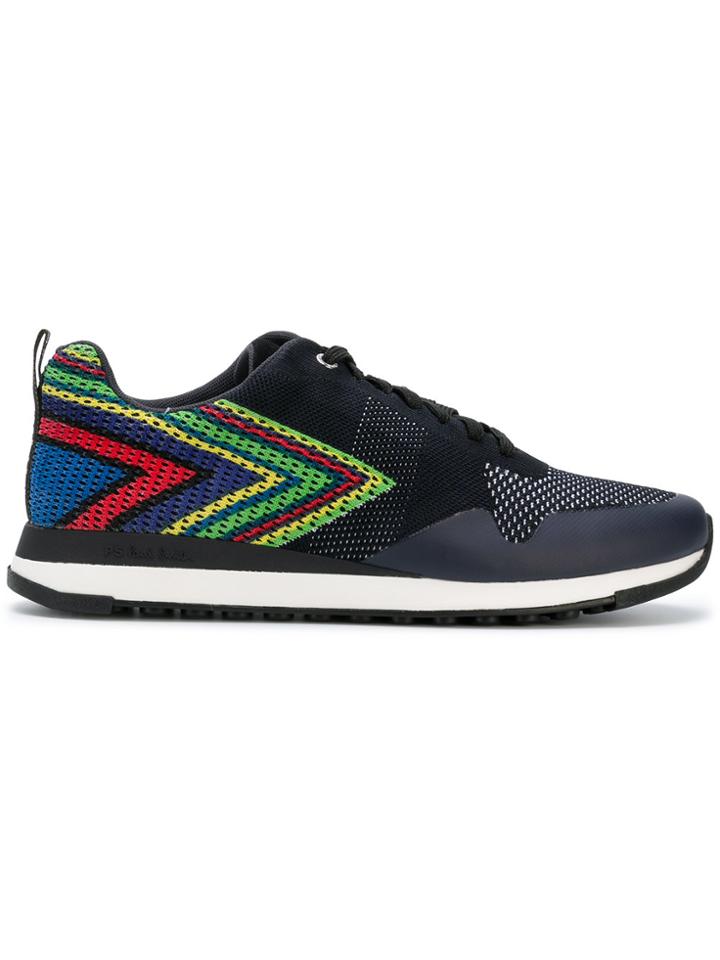 Ps By Paul Smith Chevron Rainbow Sneakers - Blue