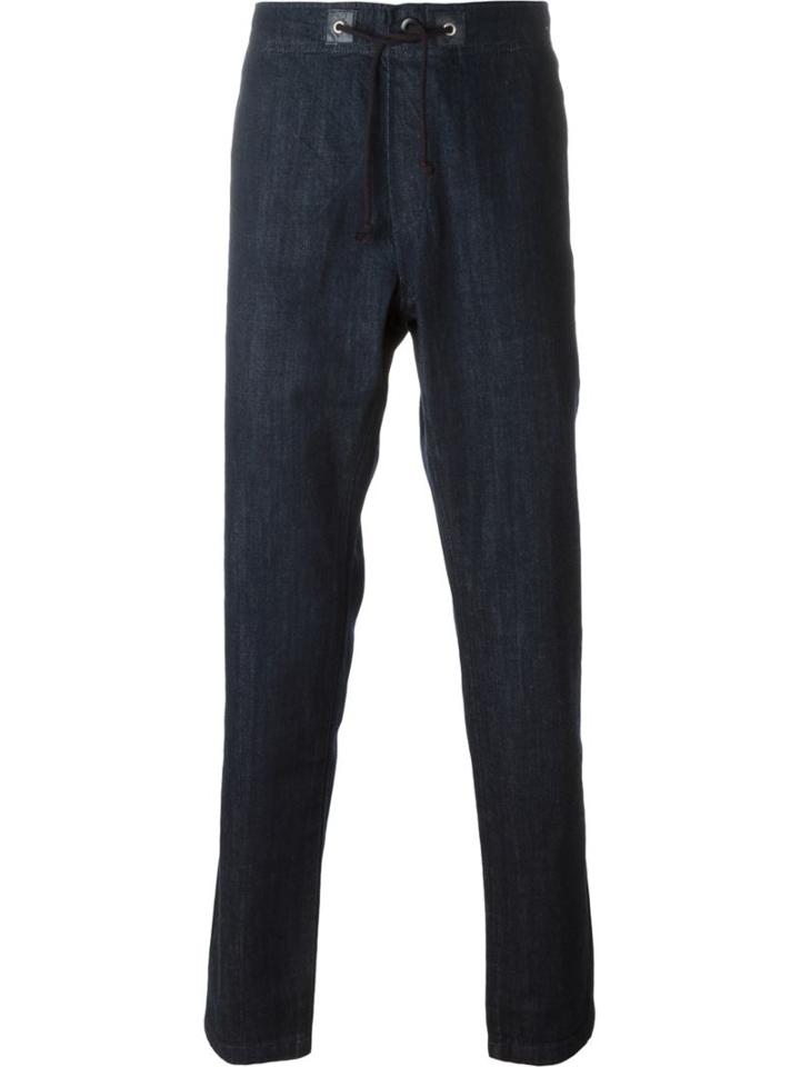 A.p.c. Drawstring Trousers, Men's, Size: Large, Blue, Cotton