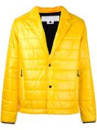 Ganryu Comme Des Garcons Notch Lapel Padded Jacket, Men's, Size: Medium, Yellow/orange, Polyester