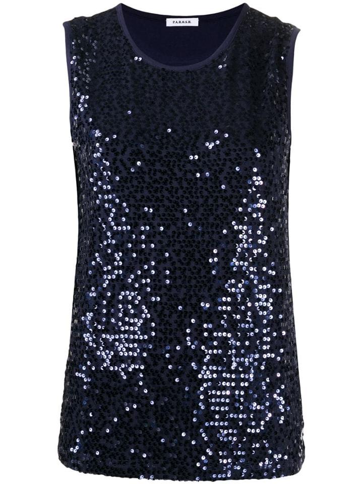 P.a.r.o.s.h. Runway Tank Top - Blue