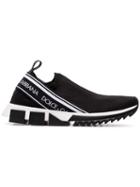 Dolce & Gabbana Black Sorrento Stretch Slip-on Sneakers