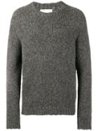 Etro - Knitted Crew Neck Sweater - Men - Nylon/wool/alpaca - M, Grey, Nylon/wool/alpaca