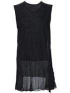 Julius Sheer Tank Top, Men's, Size: 1, Black, Cotton/polyester