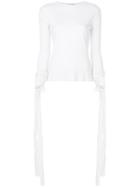 Jw Anderson Tie Cuff Detail Top - White