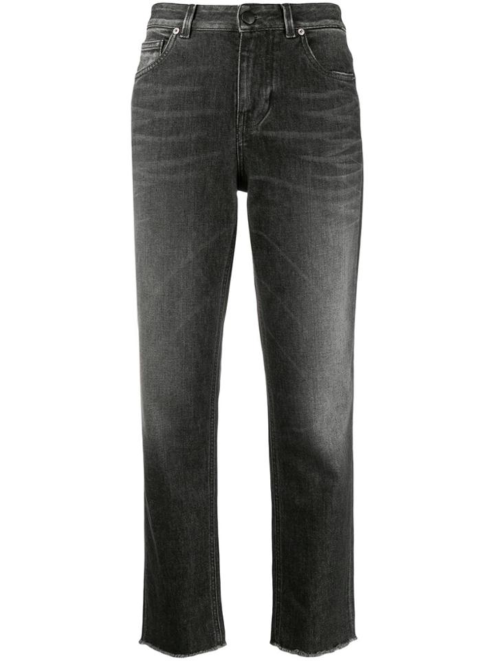 Pt05 Tina High-rise Straight Jeans - Black