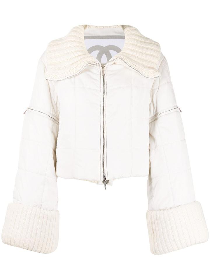 Chanel Pre-owned 2000s Sports Line Padded Jacket - White