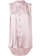 A.f.vandevorst Tie Front Blouse, Women's, Size: 42, Pink/purple, Polyester