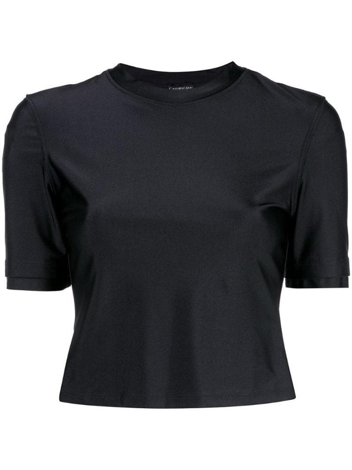 Callipygian Slim-fit Cropped Top - Black