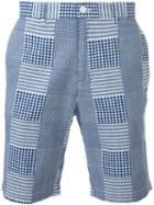 Edwin Checked Chino Shorts, Men's, Size: S, Blue, Cotton
