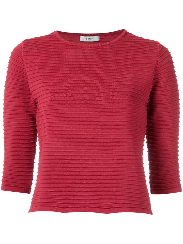Egrey - Knitted Blouse - Women - Viscose - Pp, Red, Viscose