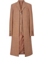 Burberry Waistcoat Detail Wool Tailored Coat - Brown