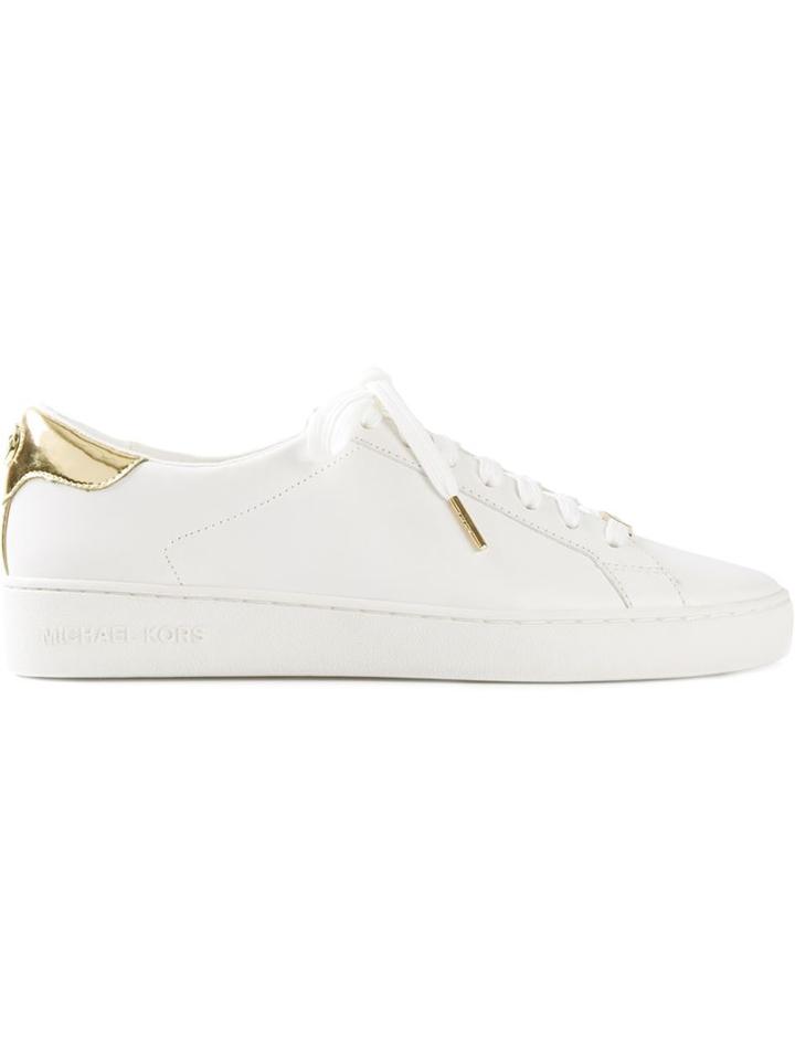 Michael Michael Kors Irving Sneakers, Women's, Size: 9.5, White, Leather/rubber