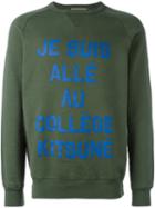 Maison Kitsuné Raglan Sleeve Sweatshirt, Men's, Size: Xl, Green, Cotton