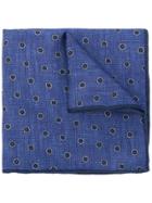 Canali Flower Spot Pocket Square - Blue