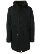 Mr & Mrs Italy Fur Lined Mid Parka - Black