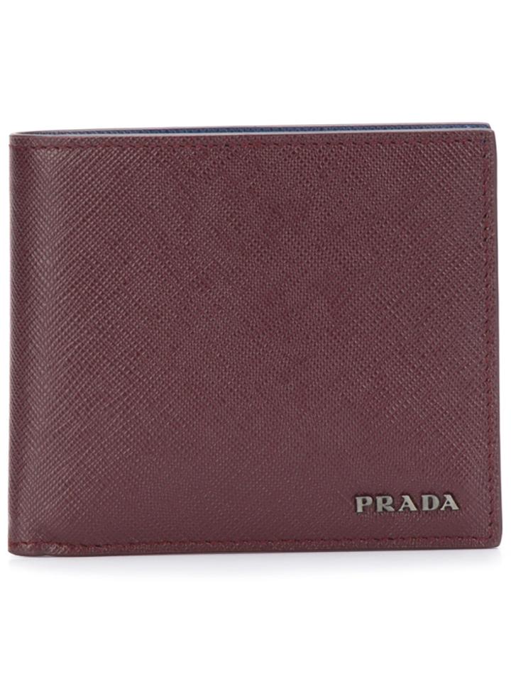 Prada Mini Foldable Wallet - Red