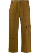 3.1 Phillip Lim Cropped Twill Cargo Trousers - Brown