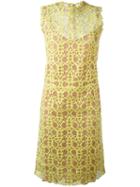 Emilio Pucci Logo Macramé Dress, Women's, Size: 42, Yellow/orange, Polyester/polyamide/spandex/elastane/cotton