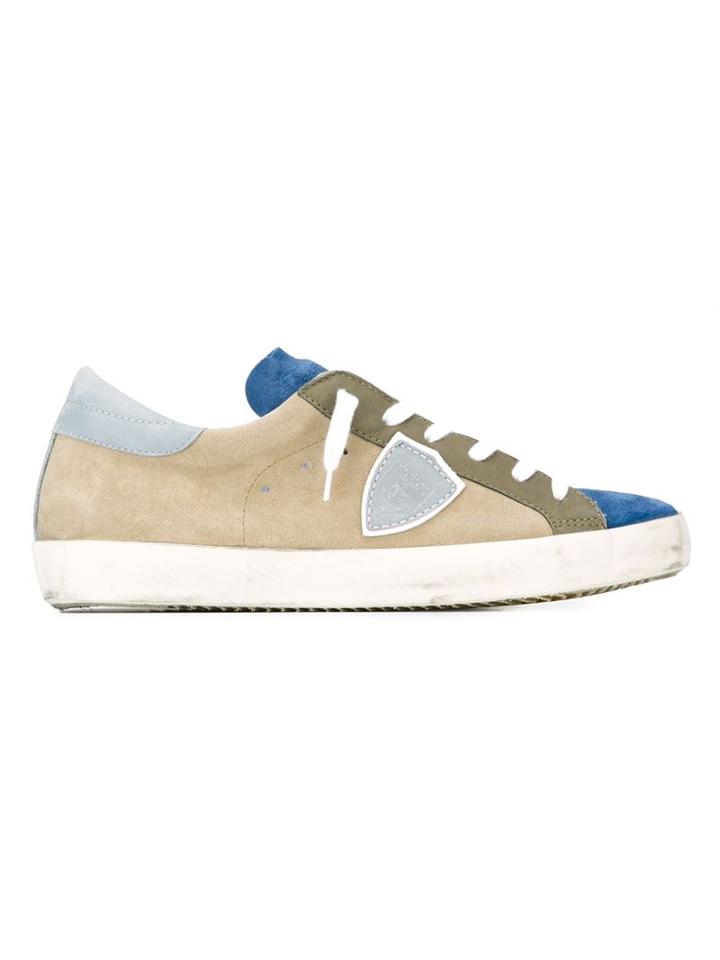 Philippe Model Panelled Sneakers, Men's, Size: 43, Blue, Leather/suede/rubber