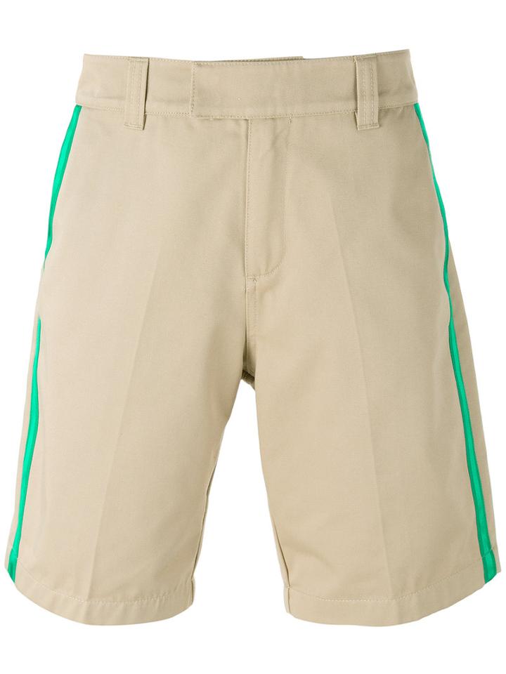 Soulland - Green Striped Shorts - Men - Cotton/polyester - M, Nude/neutrals, Cotton/polyester