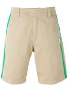 Soulland - Green Striped Shorts - Men - Cotton/polyester - M, Nude/neutrals, Cotton/polyester