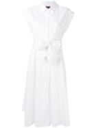 I'm Isola Marras Front Bow Shirt Dress, Women's, Size: 44, White, Cotton