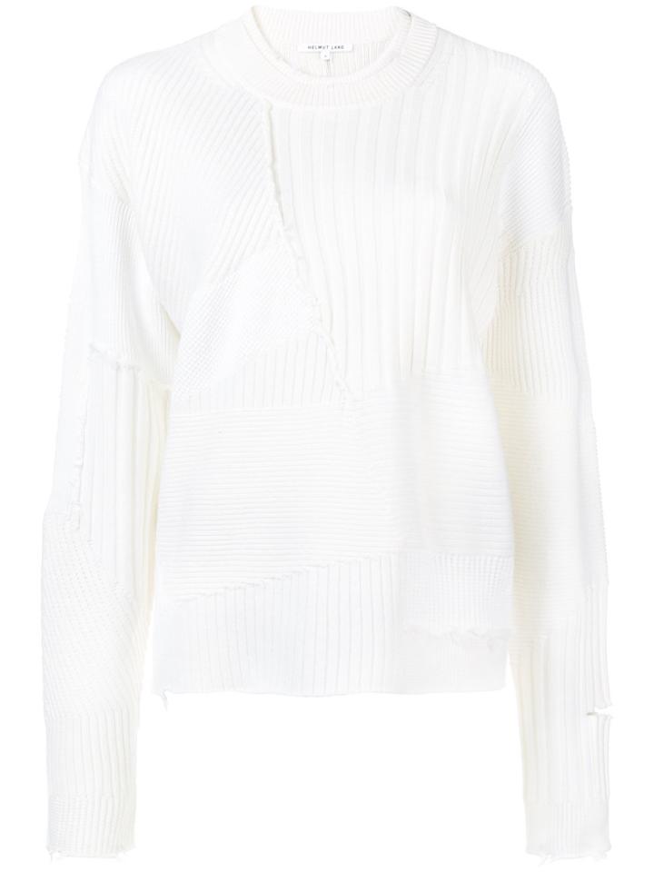 Helmut Lang Military Grunge Pull-over - White