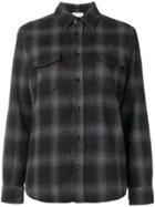 Saint Laurent Checked Button Shirt - Grey