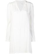 Chloé Pleated Shirt Dress - White