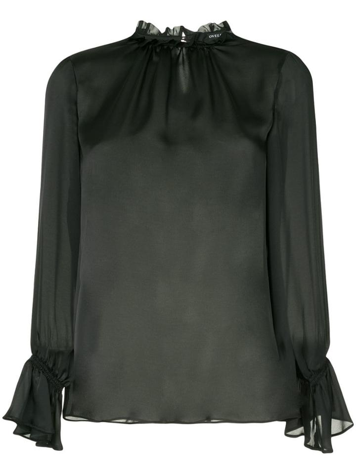 Loveless Ruffle Hem Blouse - Black