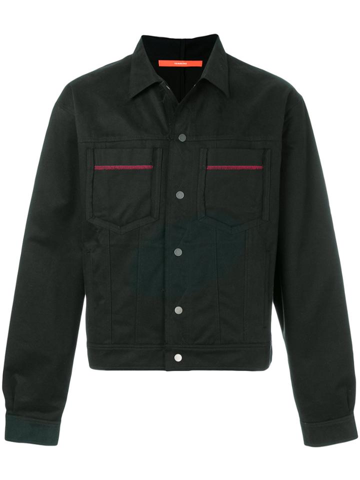 Komakino Piped Denim Jacket - Black