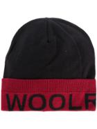 Woolrich Logo Beanie - Brown