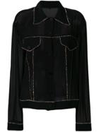 Marco De Vincenzo Beaded Sheer Shirt - Black